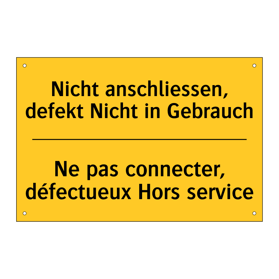 Nicht anschliessen, defekt Nicht  /.../ - Ne pas connecter, défectueux Hors  /.../