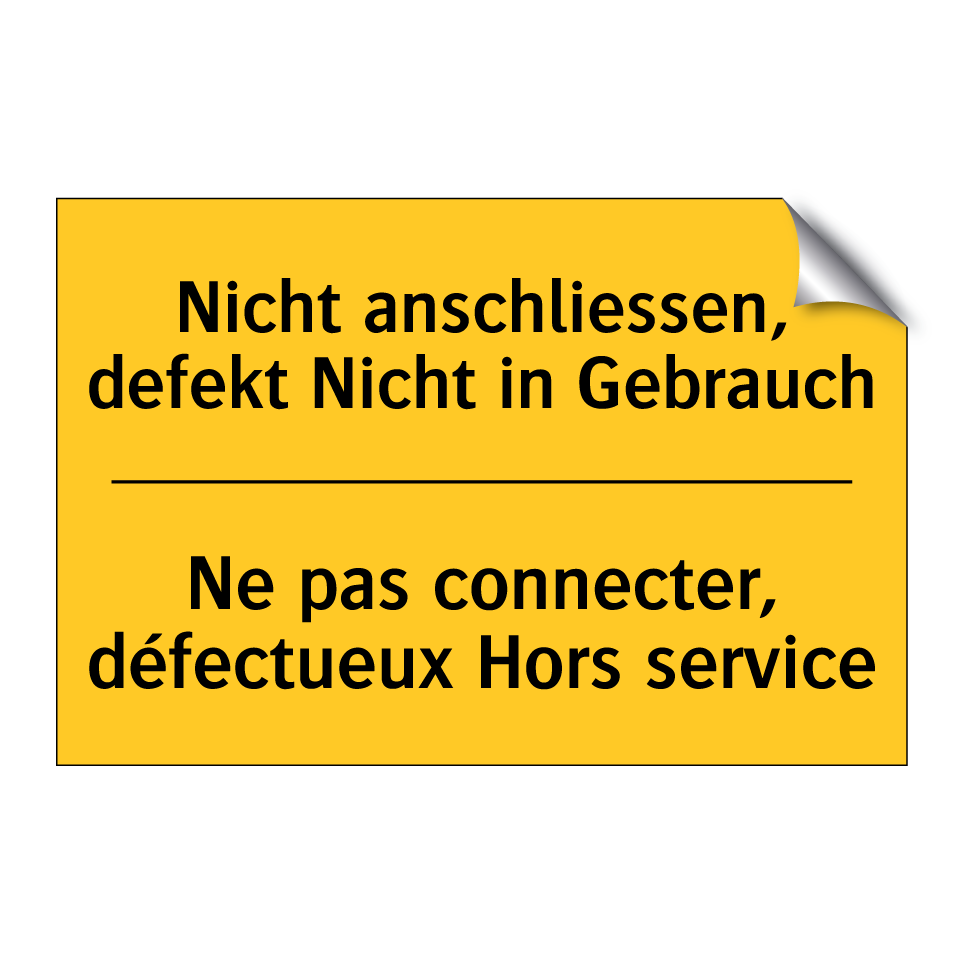 Nicht anschliessen, defekt Nicht  /.../ - Ne pas connecter, défectueux Hors  /.../