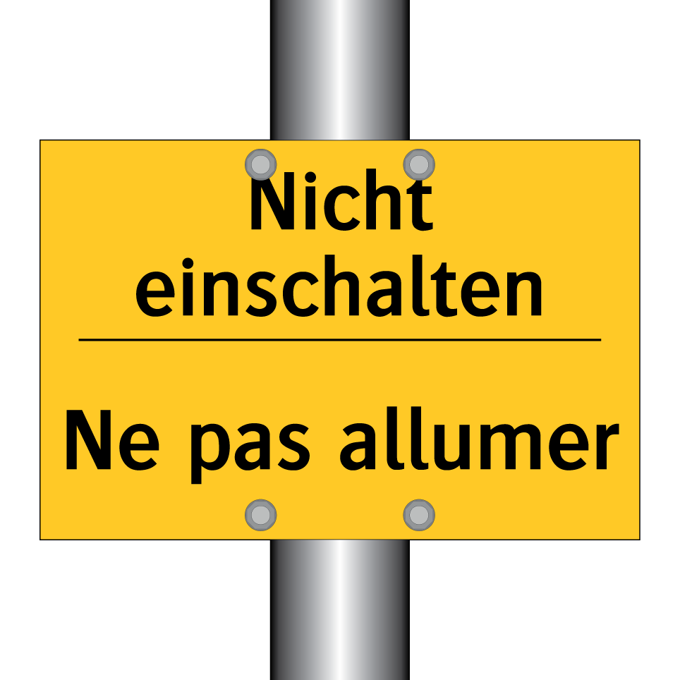 Nicht einschalten - Ne pas allumer