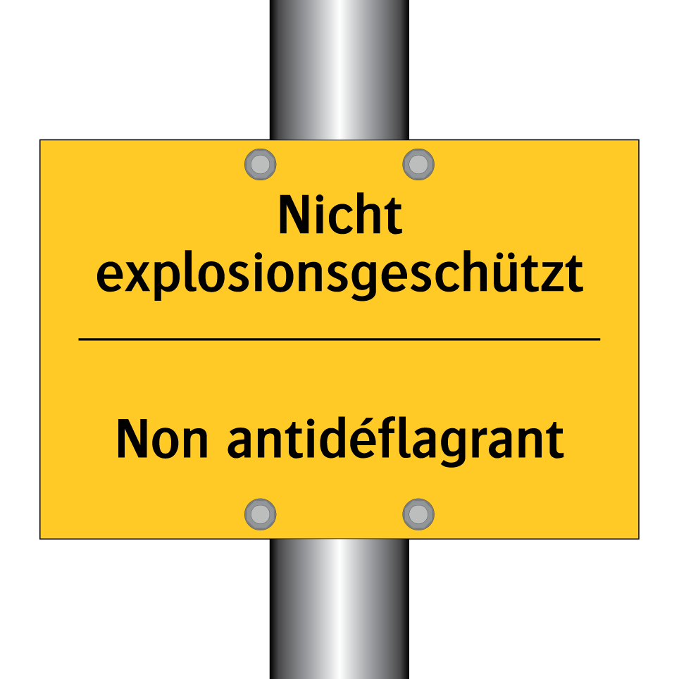 Nicht explosionsgeschützt - Non antidéflagrant
