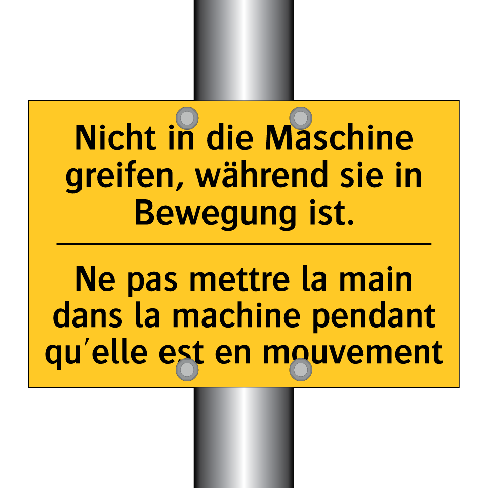 Nicht in die Maschine greifen,  /.../ - Ne pas mettre la main dans la  /.../