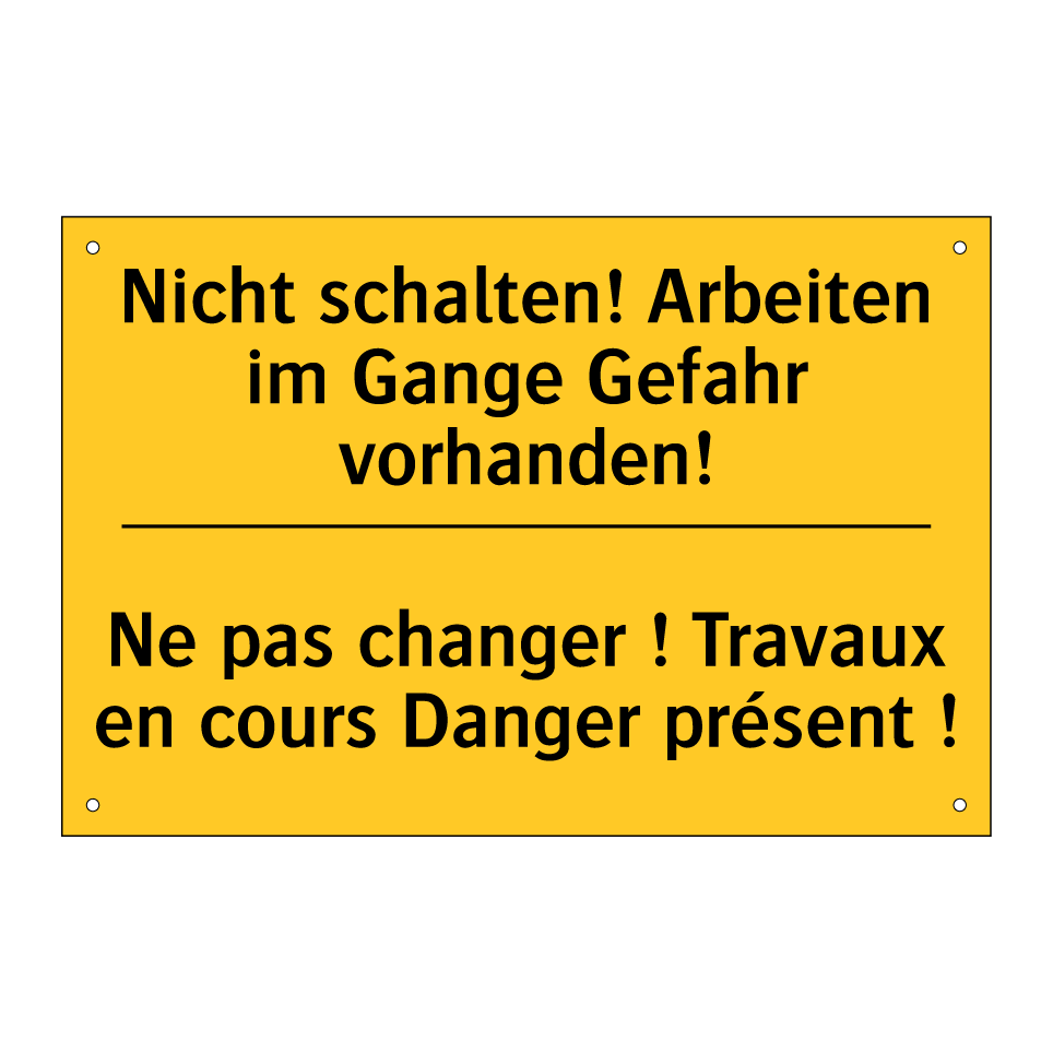 Nicht schalten! Arbeiten im Gange  /.../ - Ne pas changer ! Travaux en cours  /.../