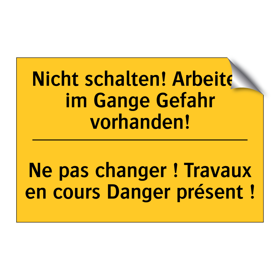 Nicht schalten! Arbeiten im Gange  /.../ - Ne pas changer ! Travaux en cours  /.../