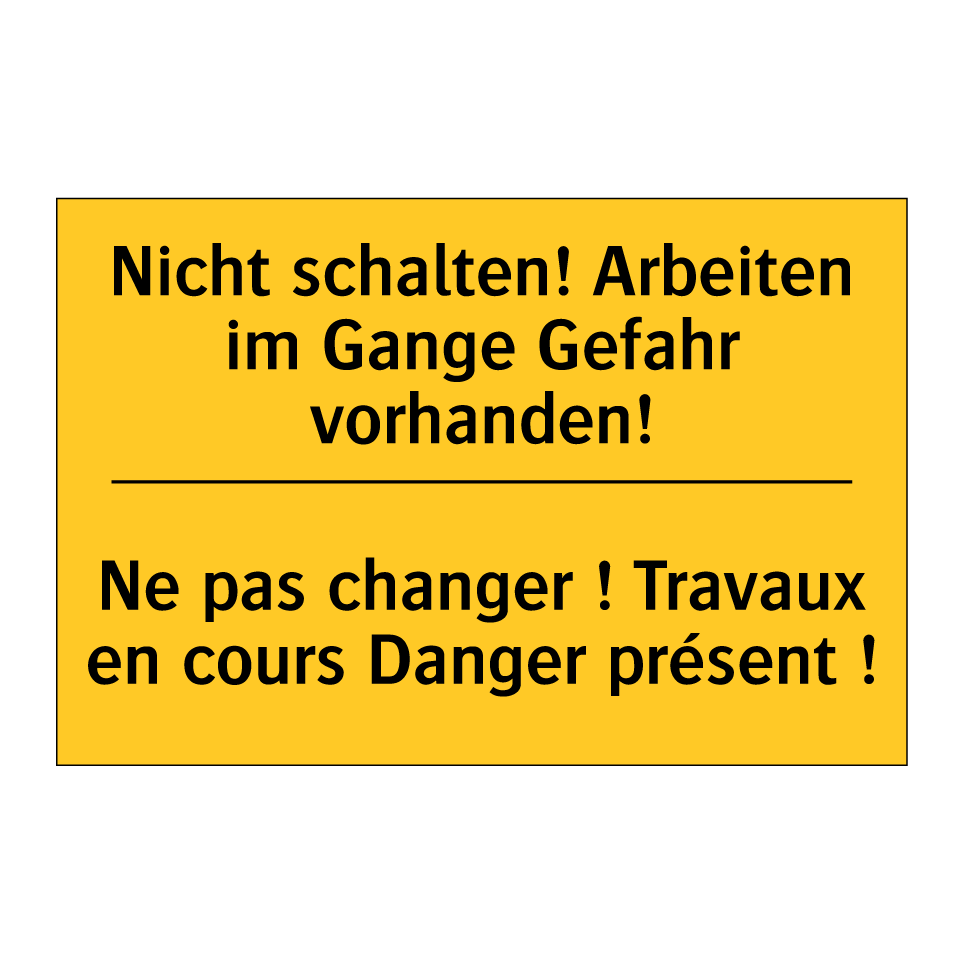 Nicht schalten! Arbeiten im Gange  /.../ - Ne pas changer ! Travaux en cours  /.../