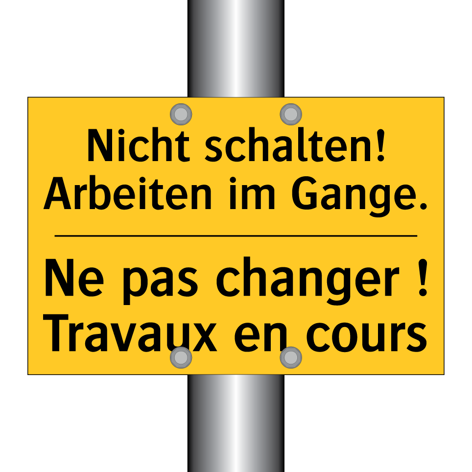 Nicht schalten! Arbeiten im Gange. /.../ - Ne pas changer ! Travaux en cours /.../