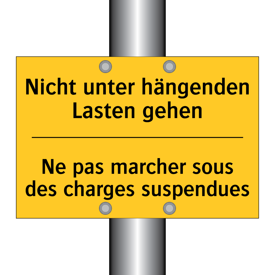 Nicht unter hängenden Lasten gehen /.../ - Ne pas marcher sous des charges  /.../