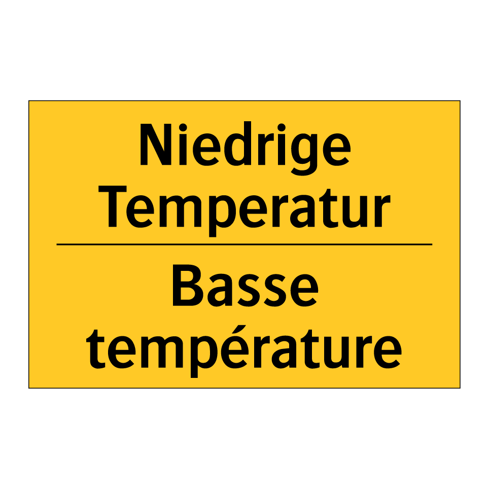 Niedrige Temperatur - Basse température