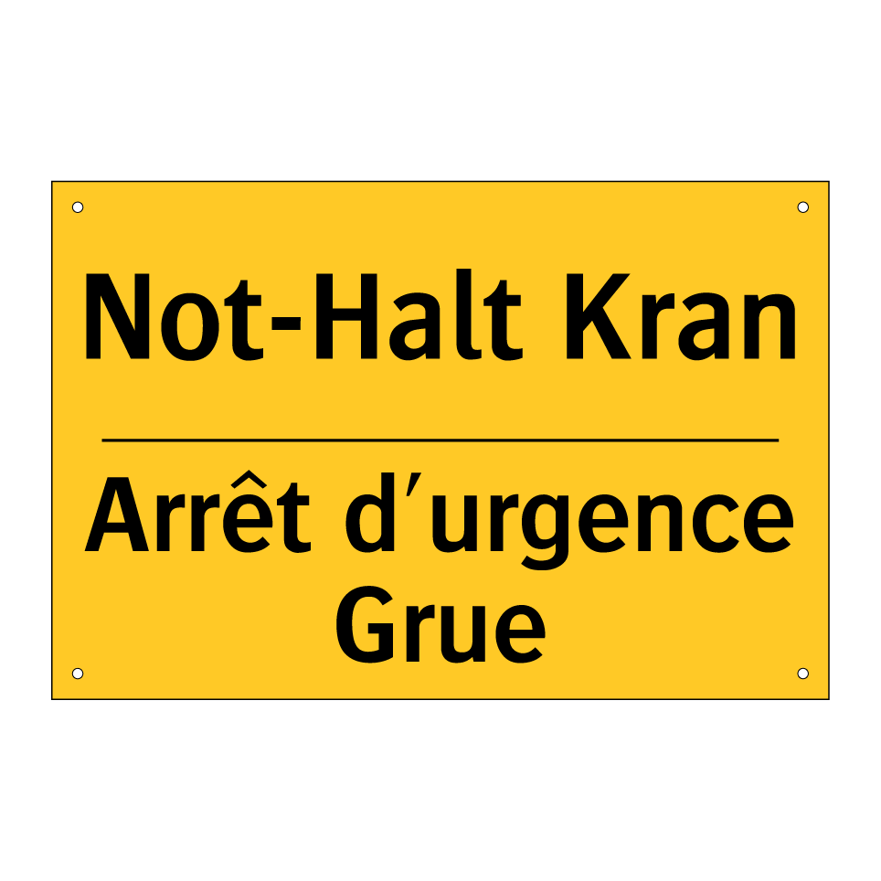 Not-Halt Kran - Arrêt d'urgence Grue