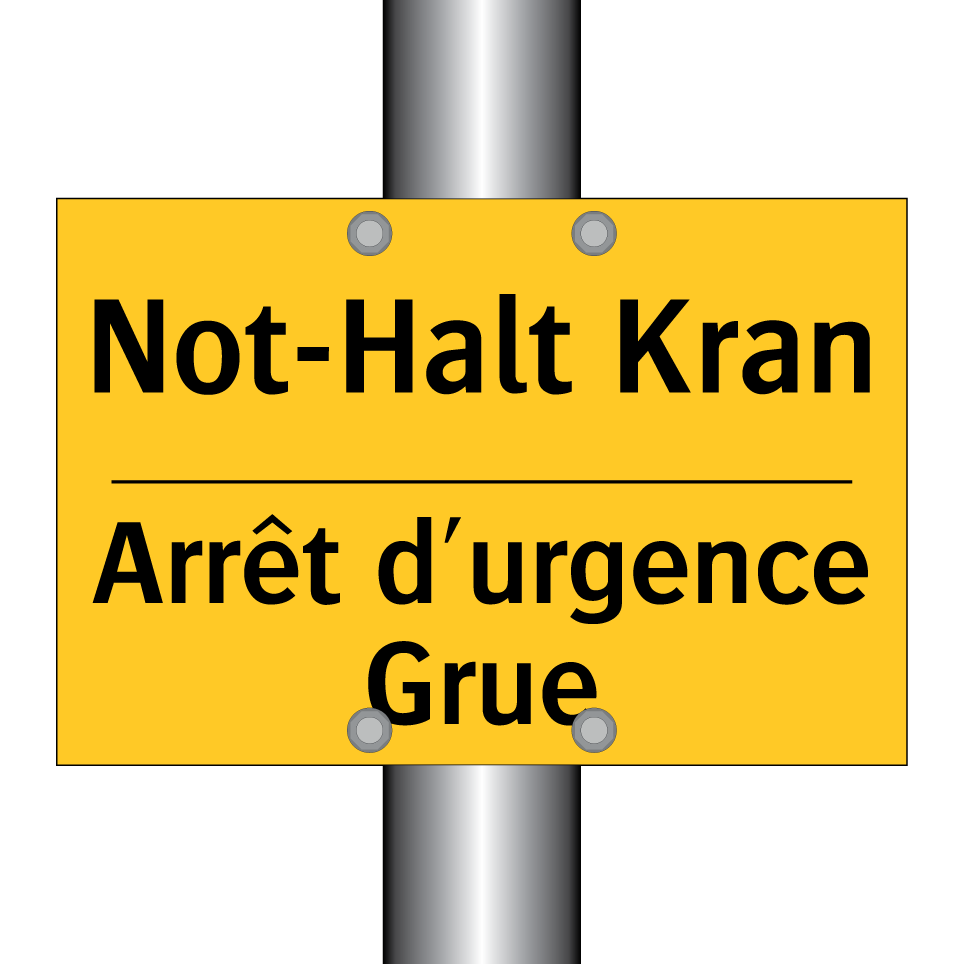 Not-Halt Kran - Arrêt d'urgence Grue