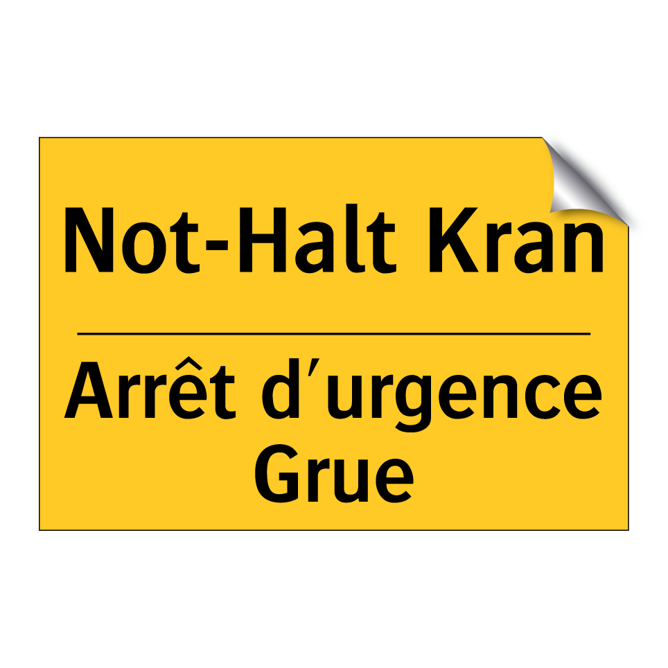 Not-Halt Kran - Arrêt d'urgence Grue