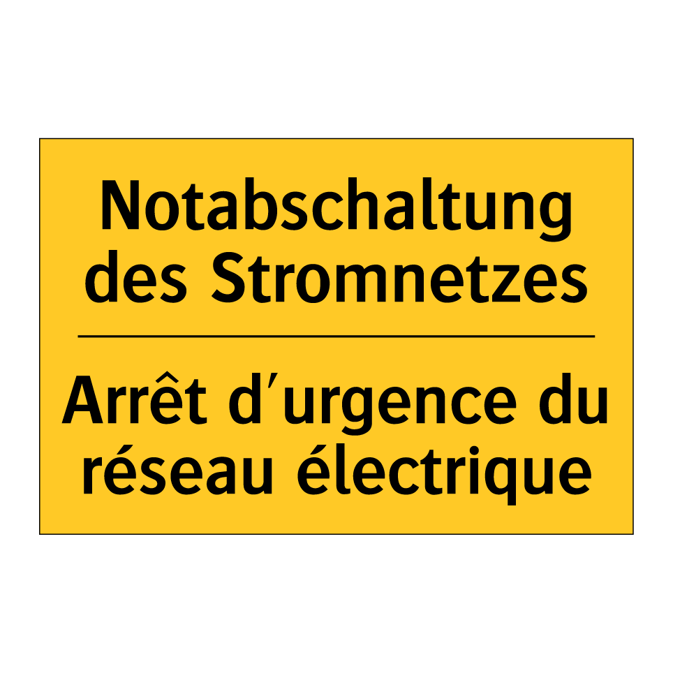 Notabschaltung des Stromnetzes - Arrêt d'urgence du réseau électrique /.../