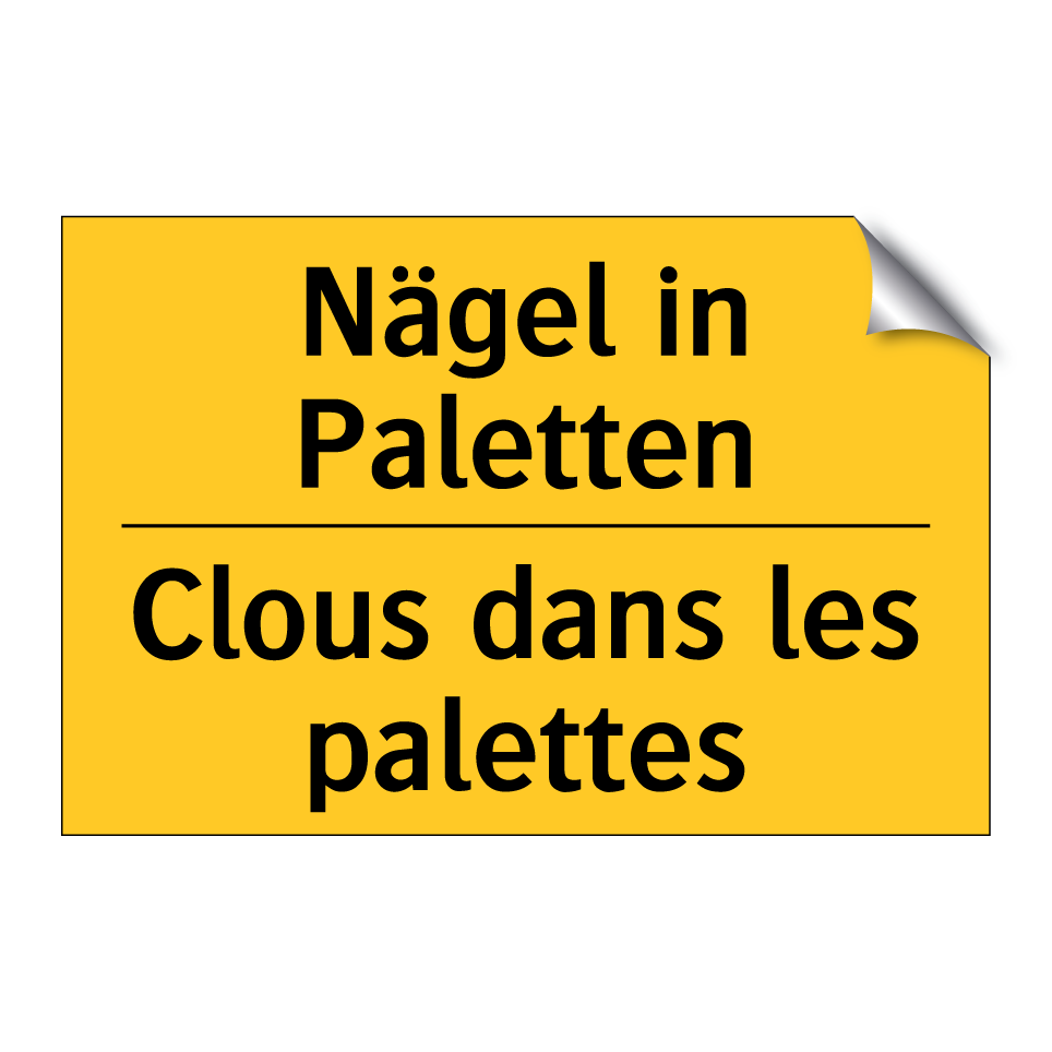 Nägel in Paletten - Clous dans les palettes