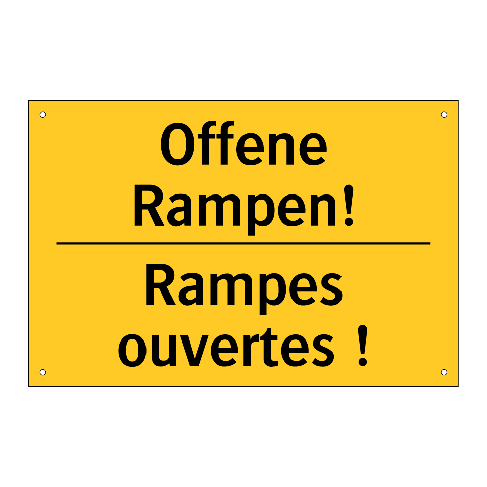 Offene Rampen! - Rampes ouvertes !