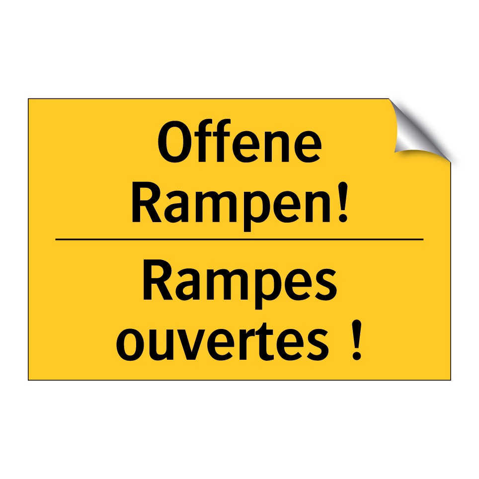 Offene Rampen! - Rampes ouvertes !