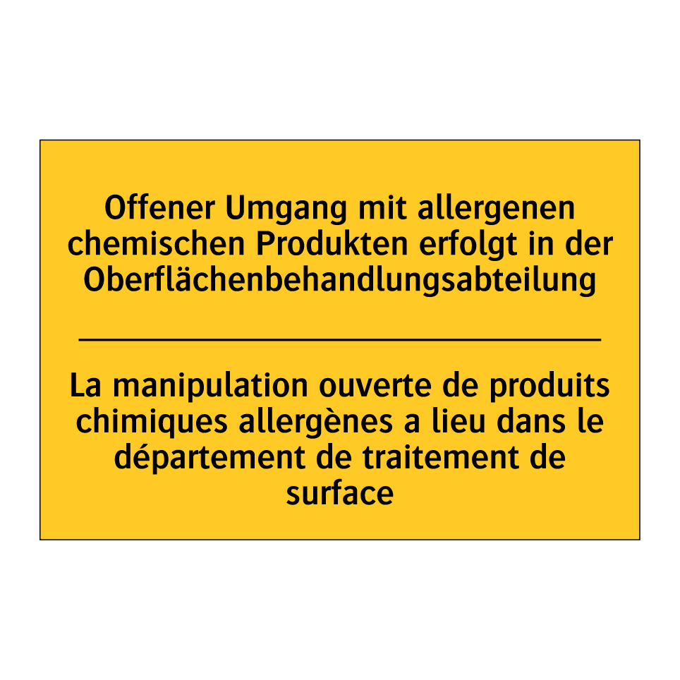 Offener Umgang mit allergenen  /.../ - La manipulation ouverte de produits  /.../