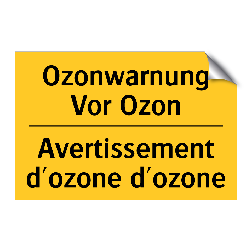 Ozonwarnung Vor Ozon - Avertissement d'ozone d'ozone