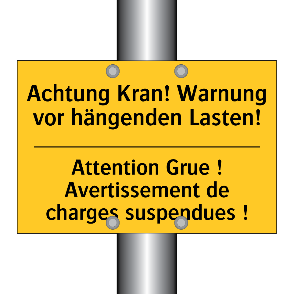 Achtung Kran! Warnung vor hängenden  /.../ - Attention Grue ! Avertissement  /.../