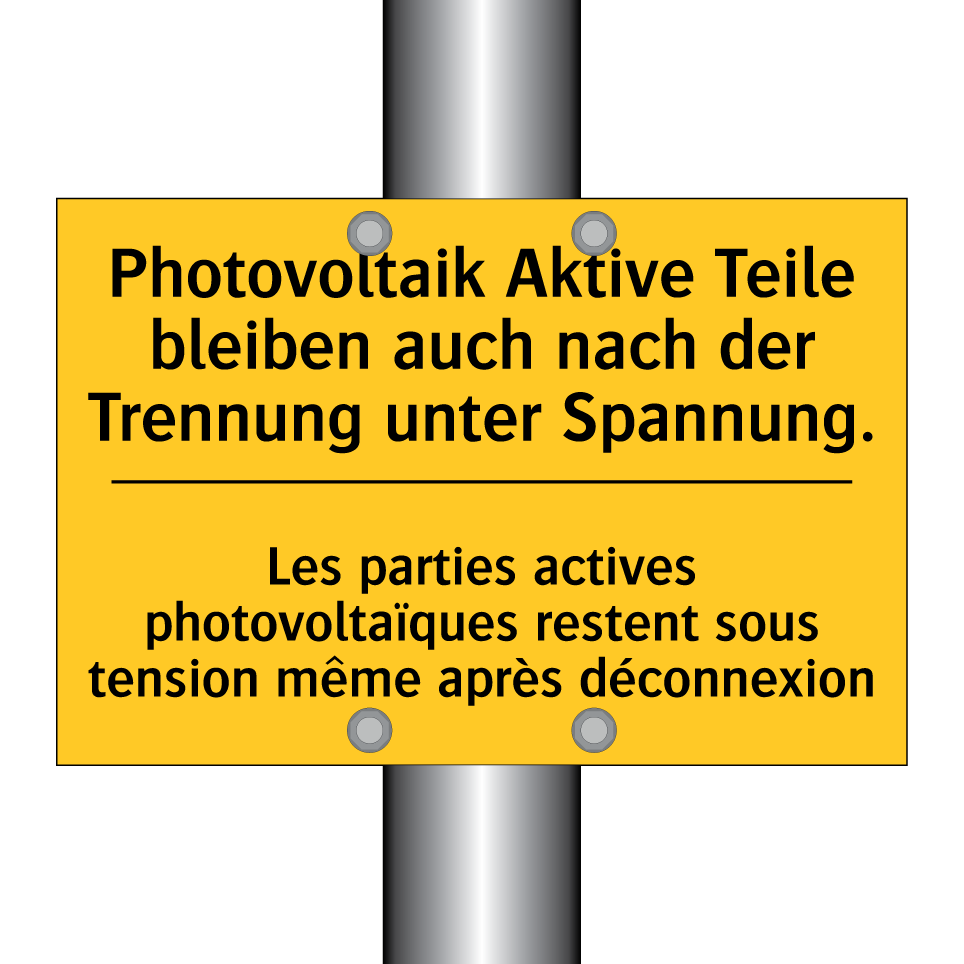 Photovoltaik Aktive Teile bleiben  /.../ - Les parties actives photovoltaïques  /.../