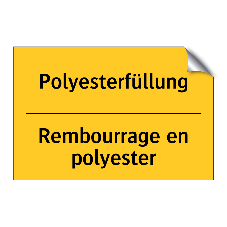 Polyesterfüllung - Rembourrage en polyester