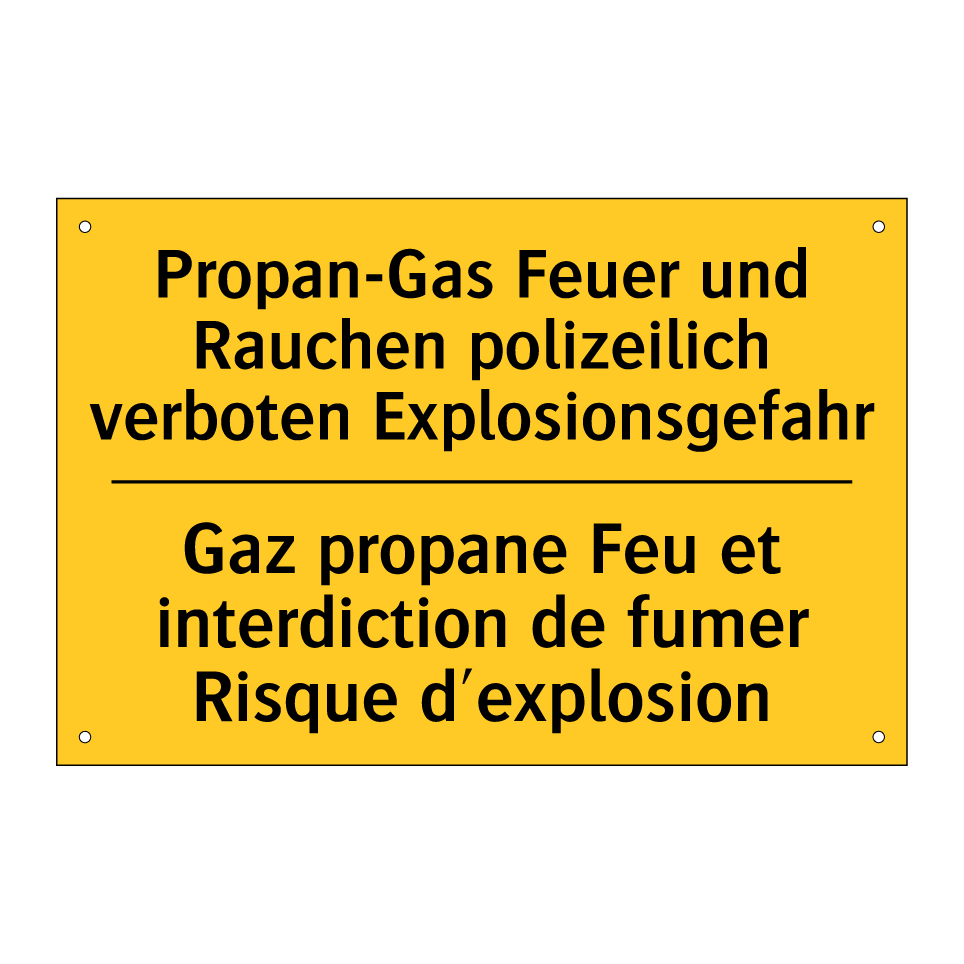 Propan-Gas Feuer und Rauchen polizeilich  /.../ - Gaz propane Feu et interdiction  /.../