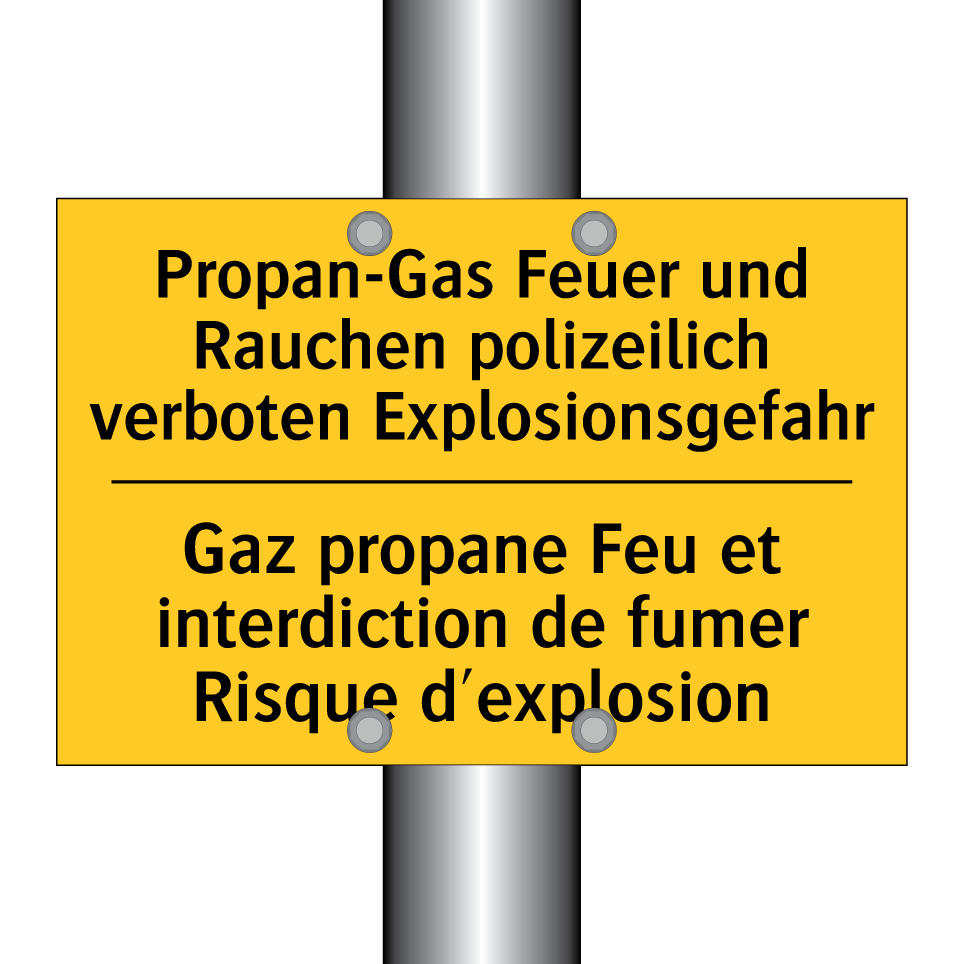 Propan-Gas Feuer und Rauchen polizeilich  /.../ - Gaz propane Feu et interdiction  /.../