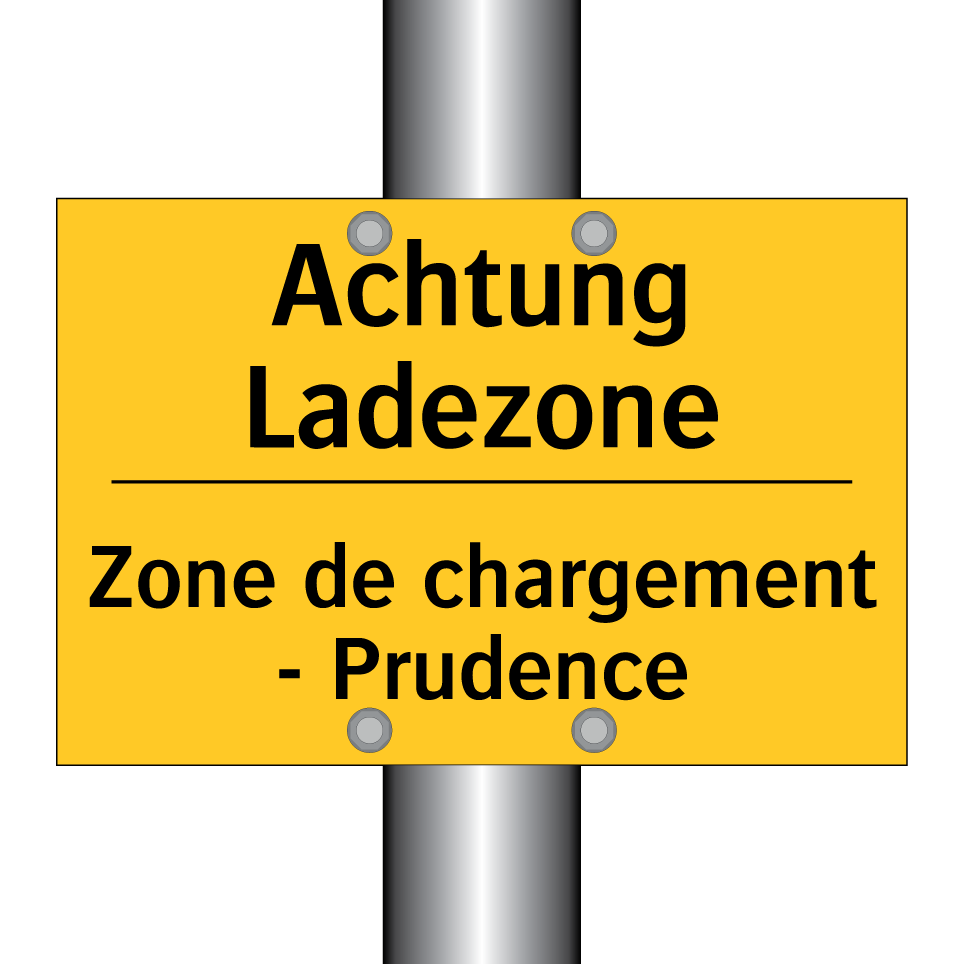 Achtung Ladezone - Zone de chargement - Prudence