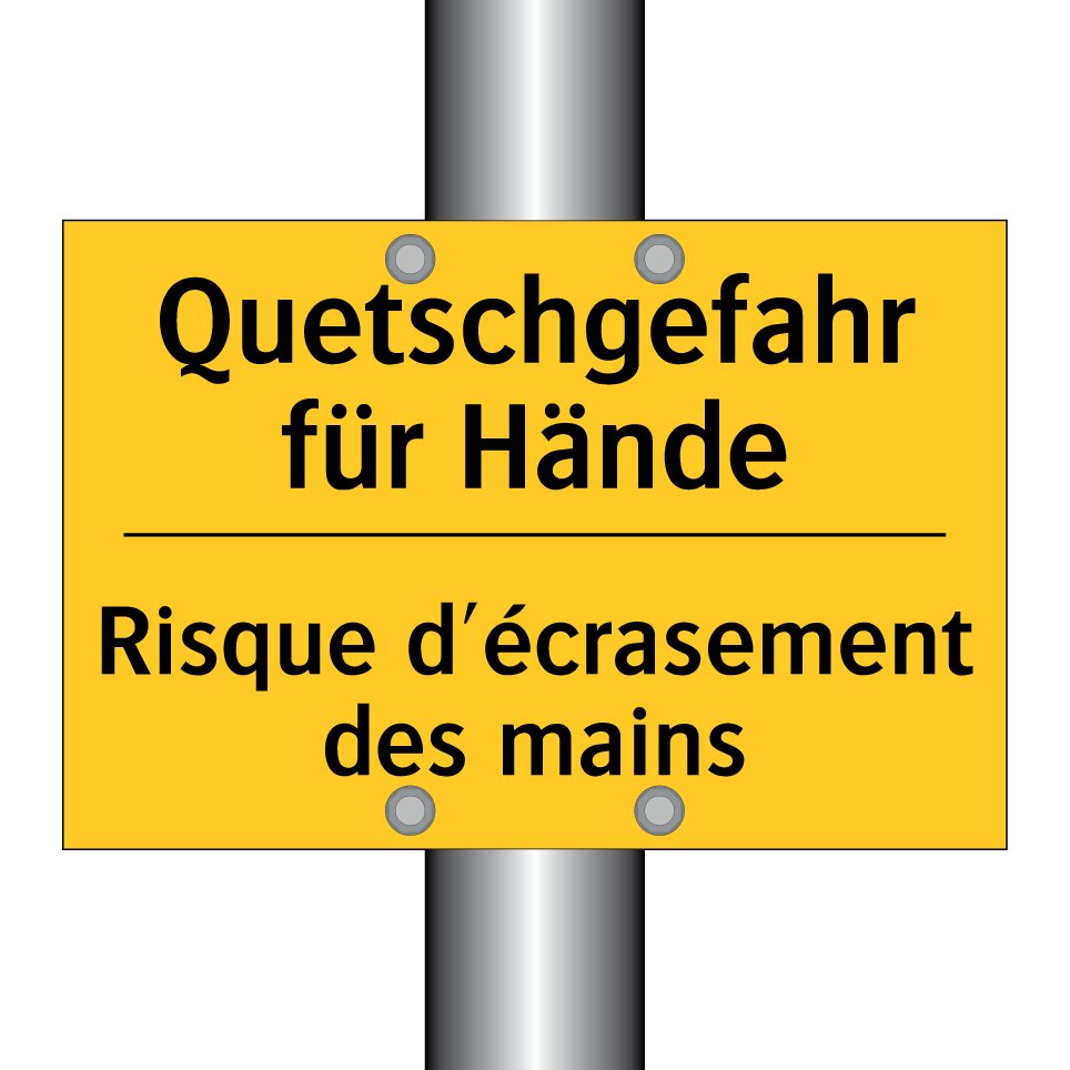 Quetschgefahr für Hände - Risque d'écrasement des mains