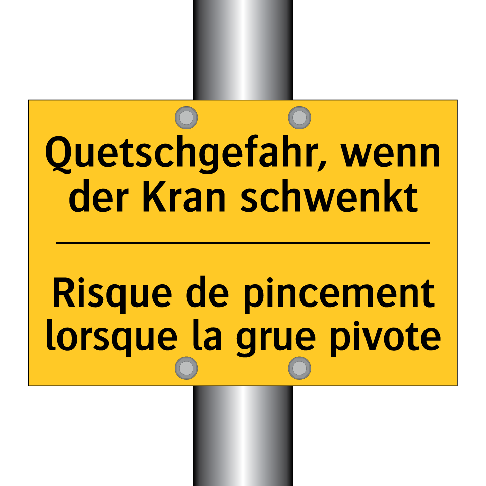 Quetschgefahr, wenn der Kran schwenkt /.../ - Risque de pincement lorsque la  /.../