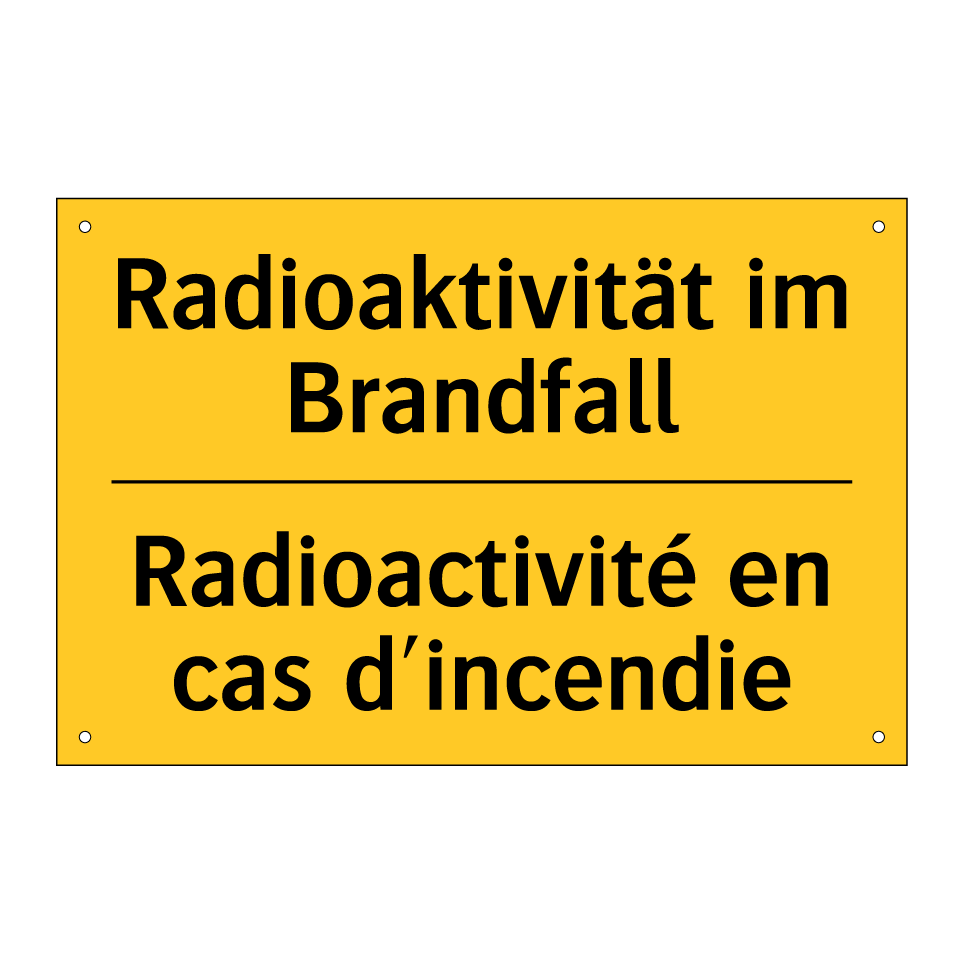 Radioaktivität im Brandfall - Radioactivité en cas d'incendie /.../