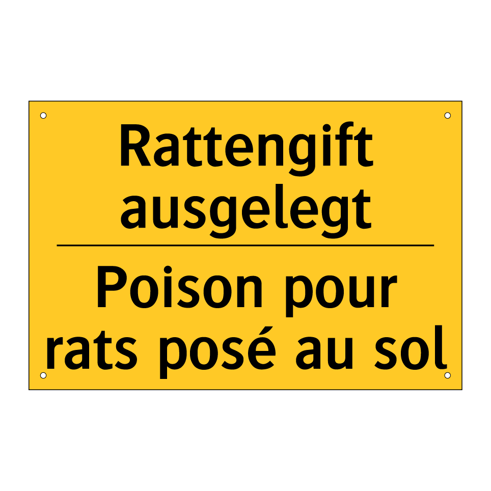 Rattengift ausgelegt - Poison pour rats posé au sol