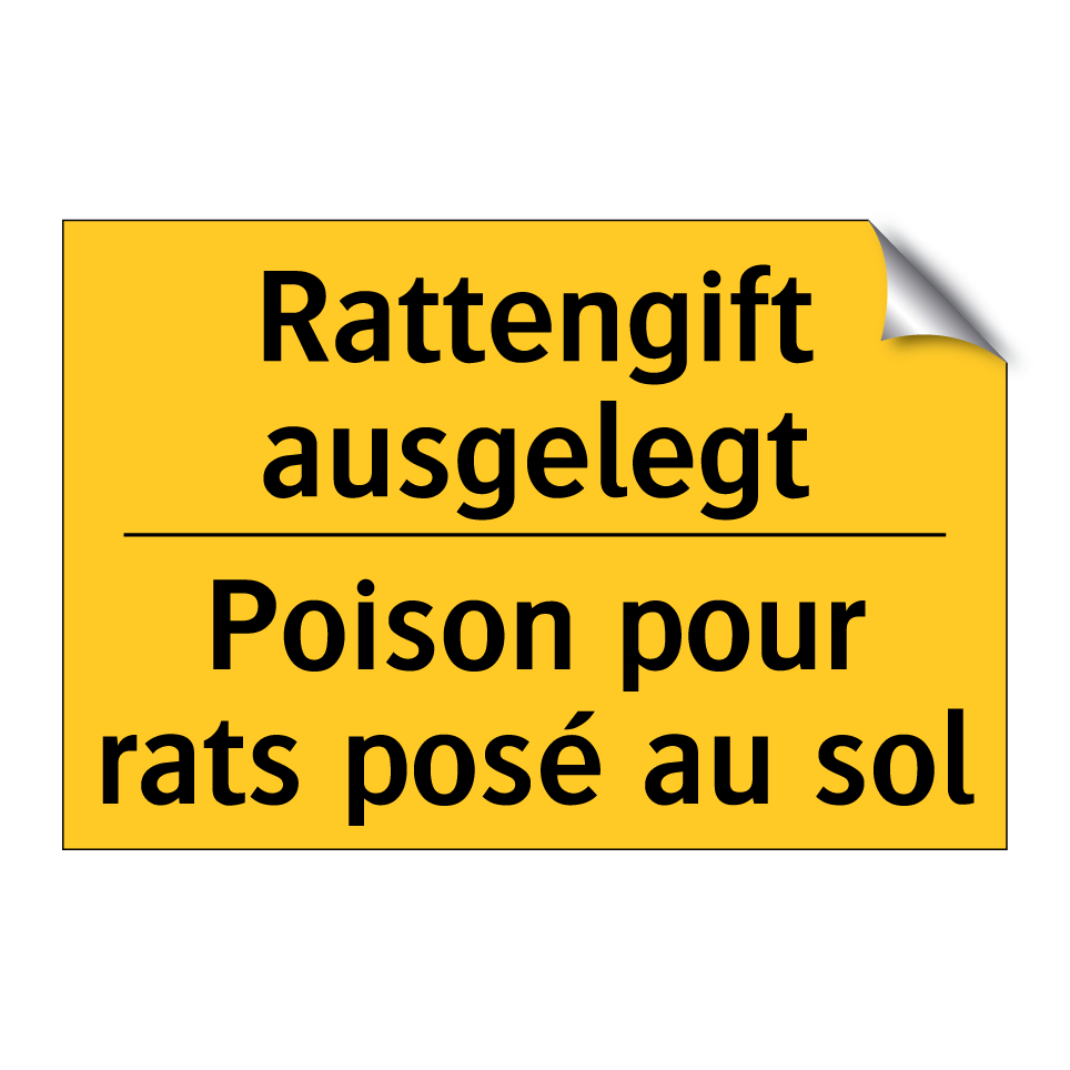 Rattengift ausgelegt - Poison pour rats posé au sol