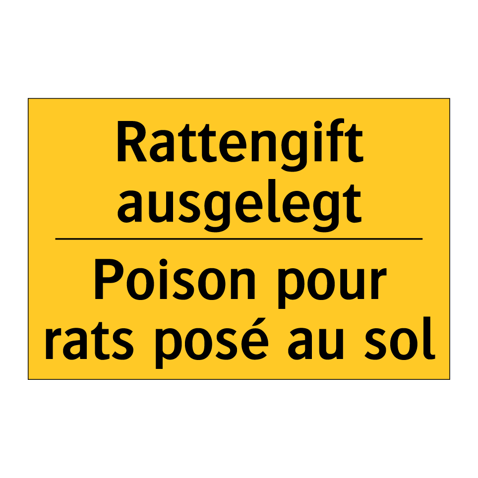 Rattengift ausgelegt - Poison pour rats posé au sol