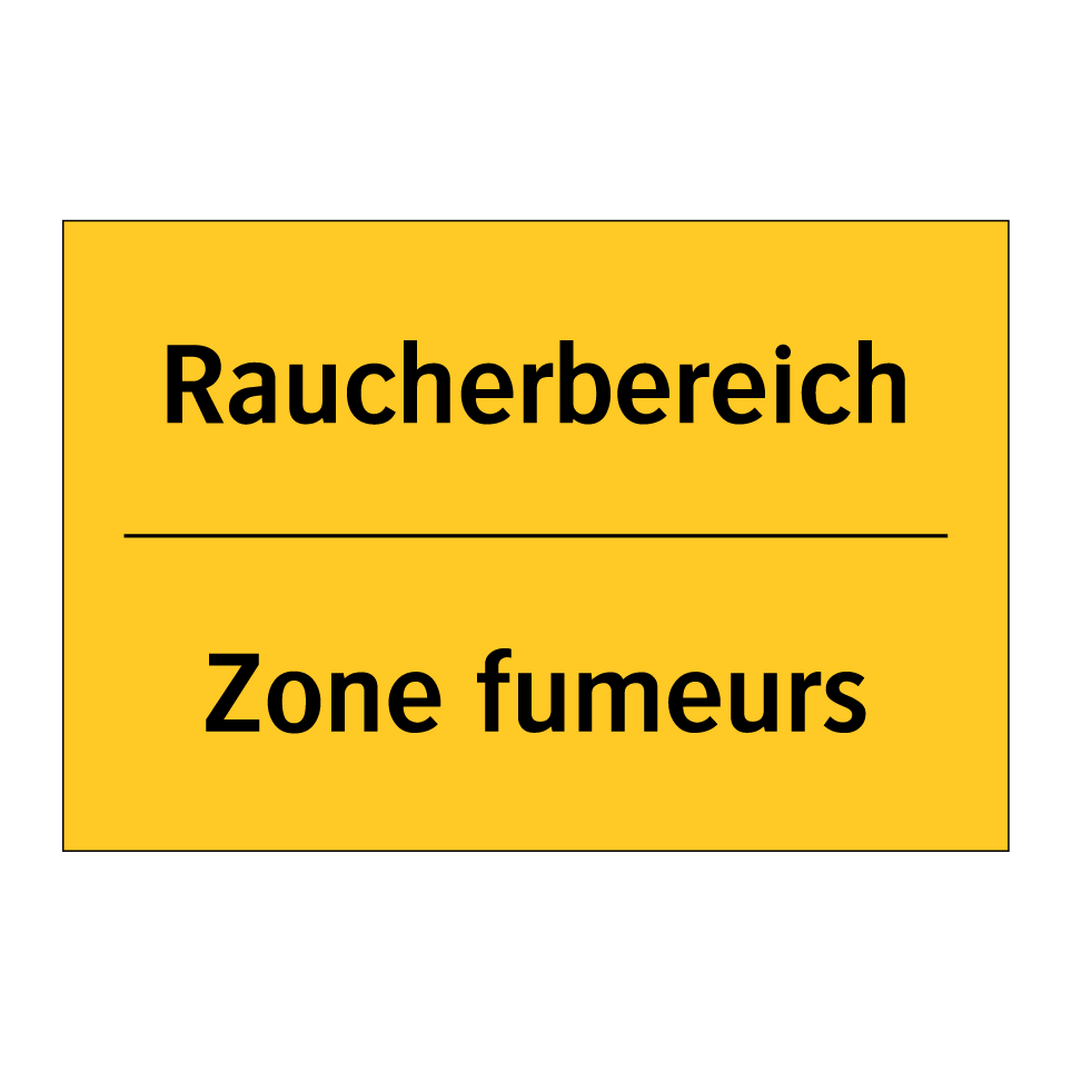 Raucherbereich - Zone fumeurs