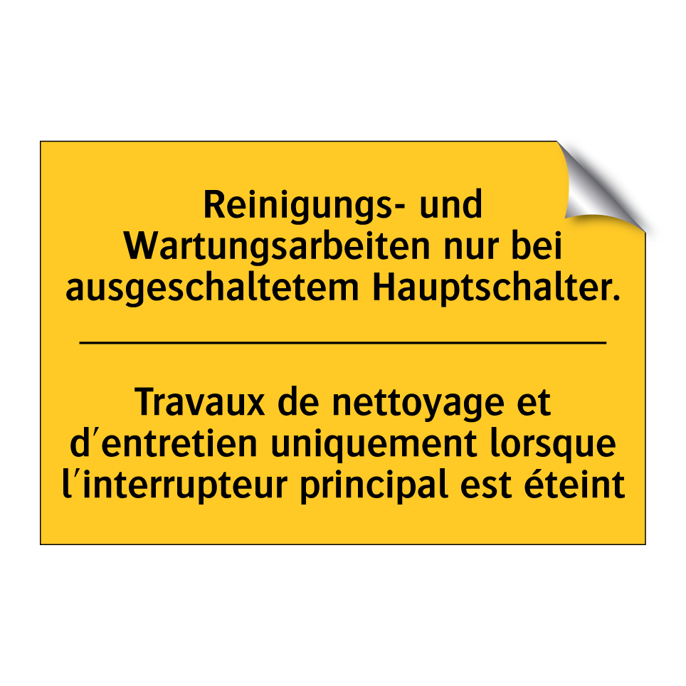 Reinigungs- und Wartungsarbeiten  /.../ - Travaux de nettoyage et d'entretien  /.../