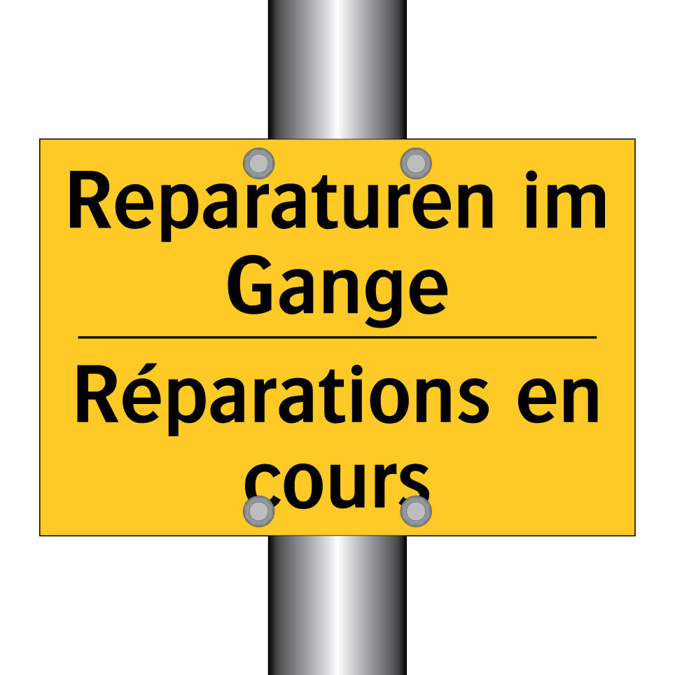 Reparaturen im Gange - Réparations en cours