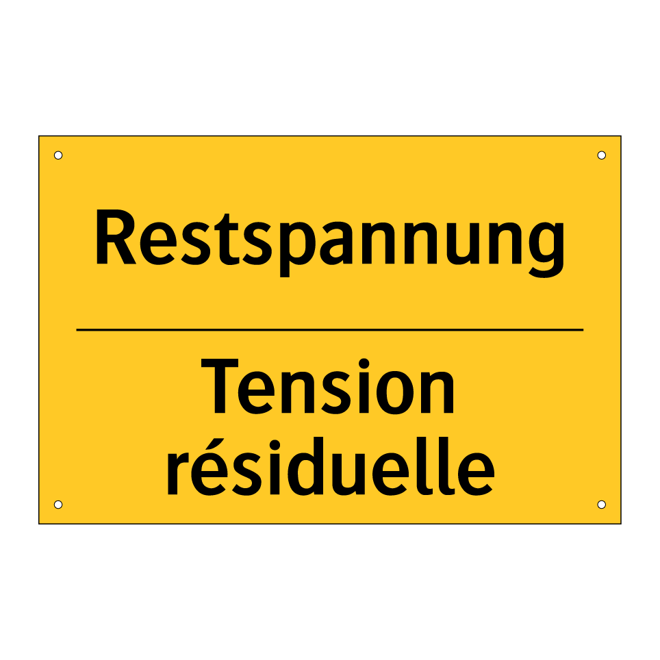 Restspannung - Tension résiduelle