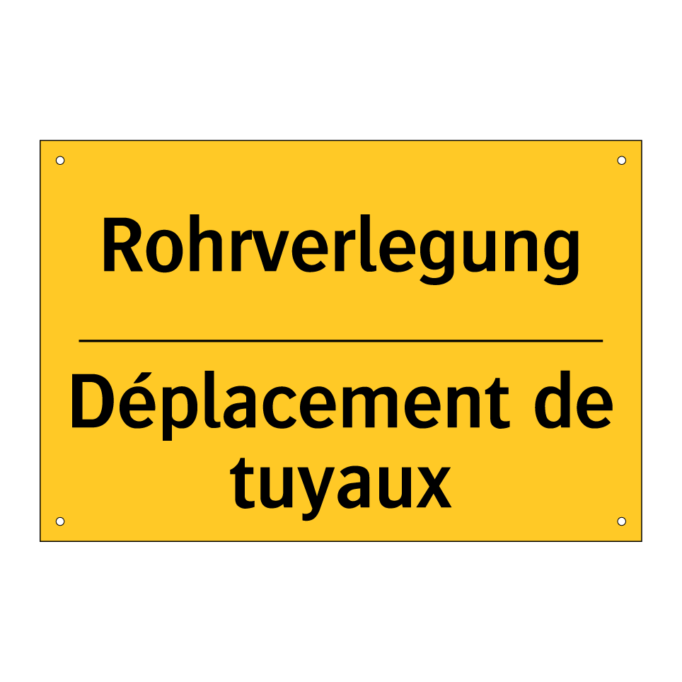 Rohrverlegung - Déplacement de tuyaux