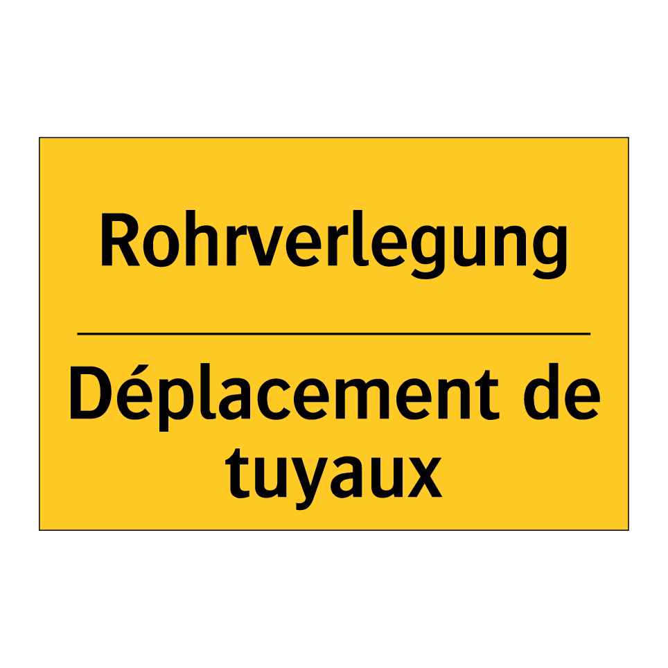 Rohrverlegung - Déplacement de tuyaux