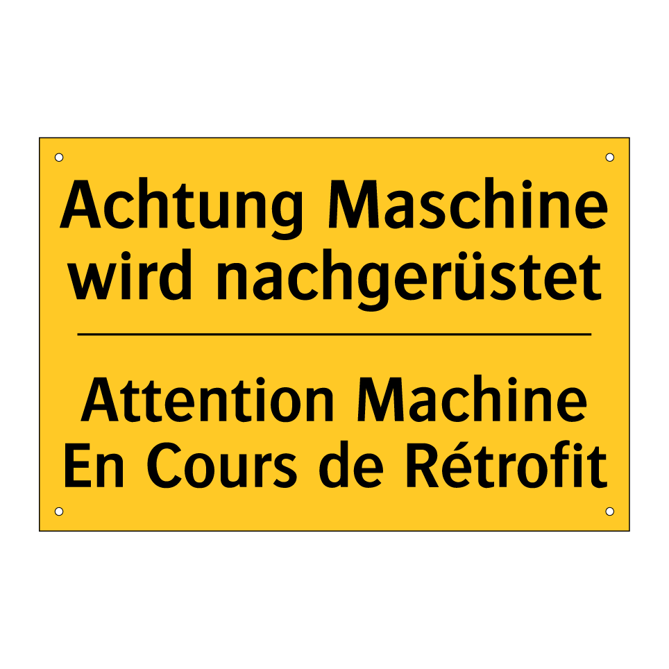 Achtung Maschine wird nachgerüstet /.../ - Attention Machine En Cours de  /.../