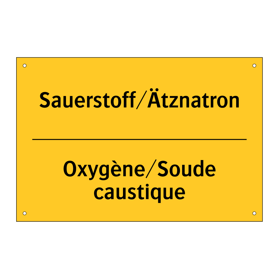 Sauerstoff/Ätznatron - Oxygène/Soude caustique