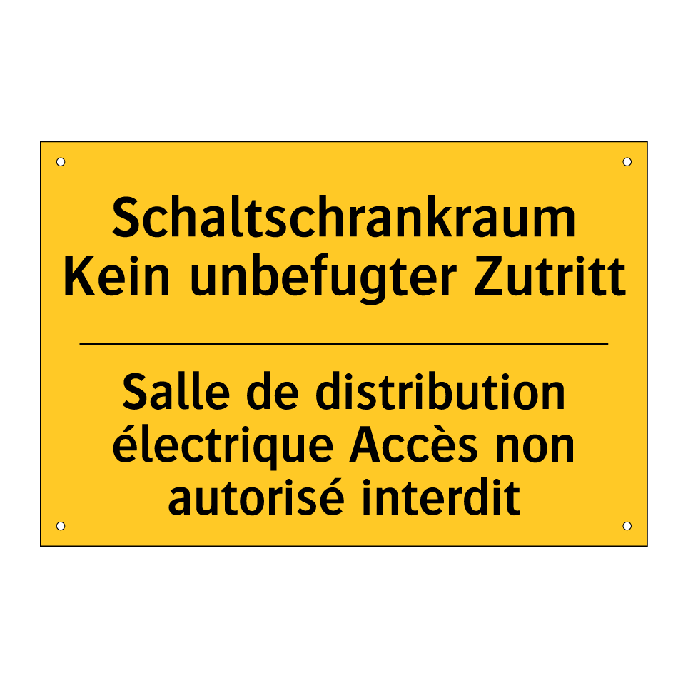 Schaltschrankraum Kein unbefugter  /.../ - Salle de distribution électrique  /.../