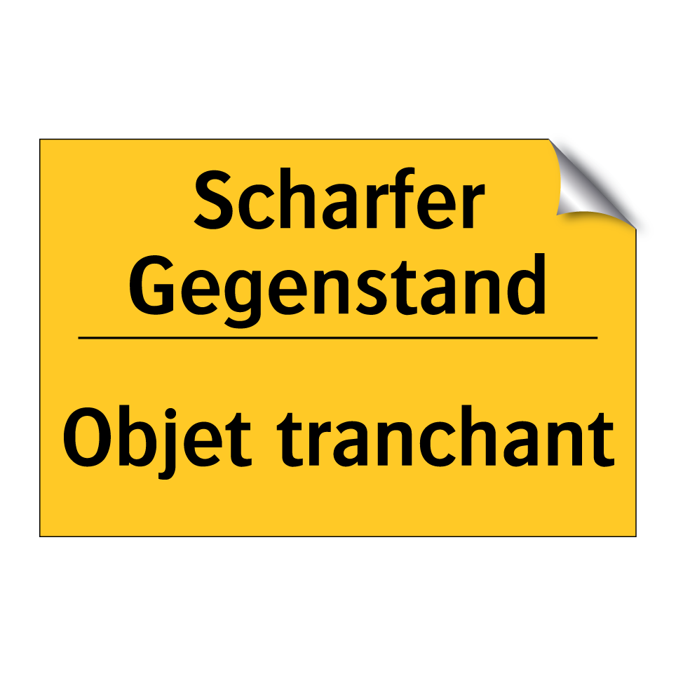 Scharfer Gegenstand - Objet tranchant