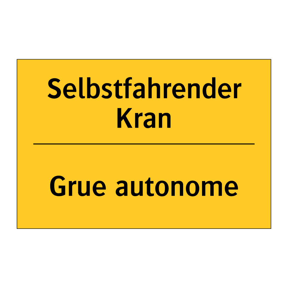 Selbstfahrender Kran - Grue autonome