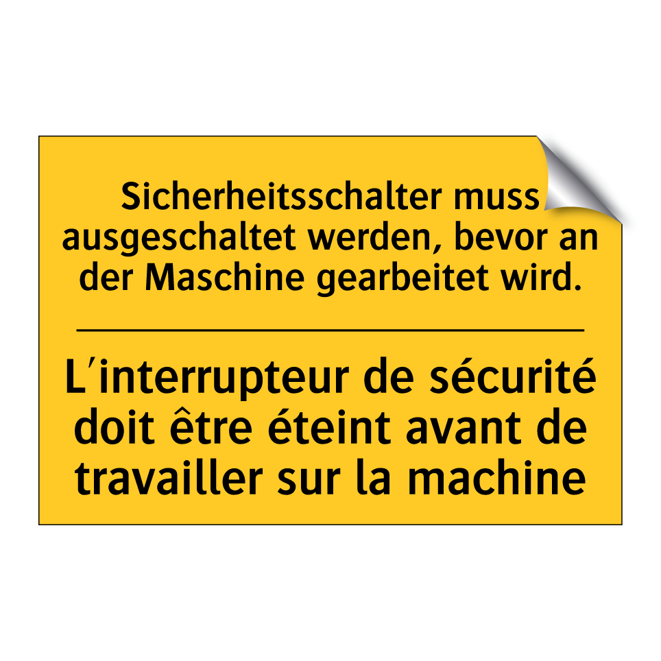 Sicherheitsschalter muss ausgeschaltet  /.../ - L'interrupteur de sécurité doit  /.../