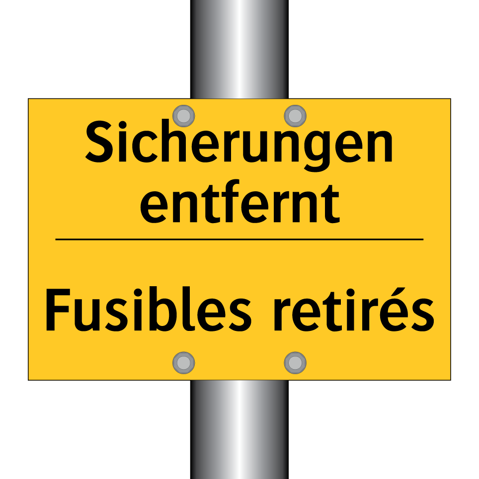 Sicherungen entfernt - Fusibles retirés