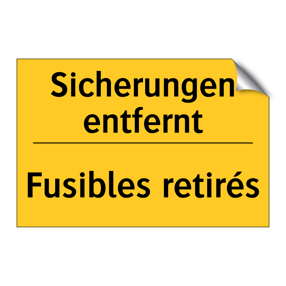 Sicherungen entfernt - Fusibles retirés