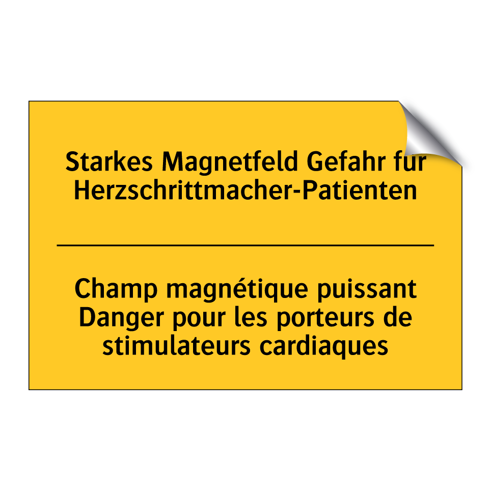Starkes Magnetfeld Gefahr für  /.../ - Champ magnétique puissant Danger  /.../
