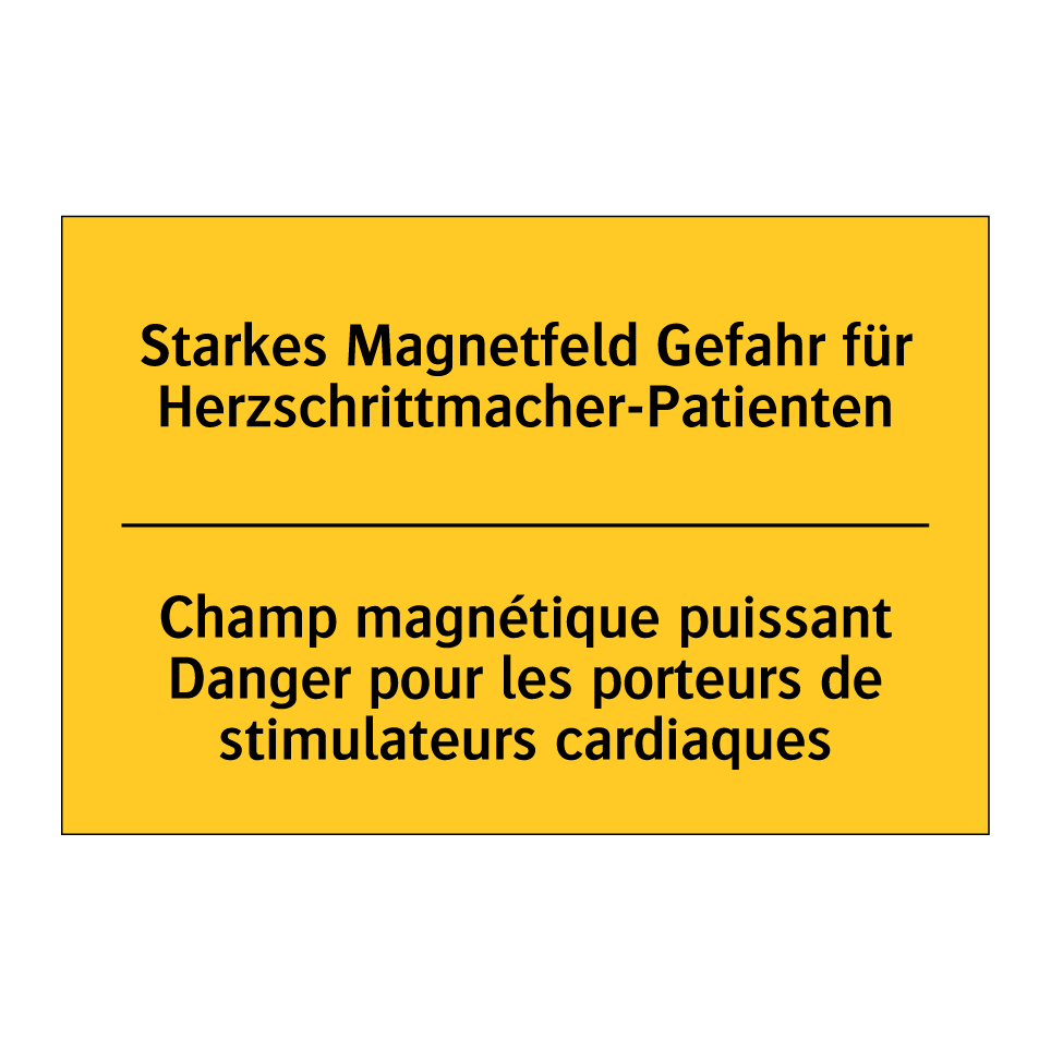 Starkes Magnetfeld Gefahr für  /.../ - Champ magnétique puissant Danger  /.../