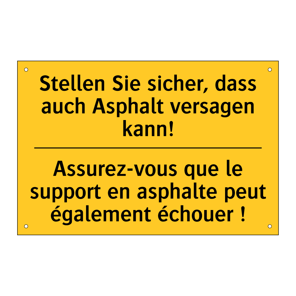 Stellen Sie sicher, dass auch  /.../ - Assurez-vous que le support en  /.../