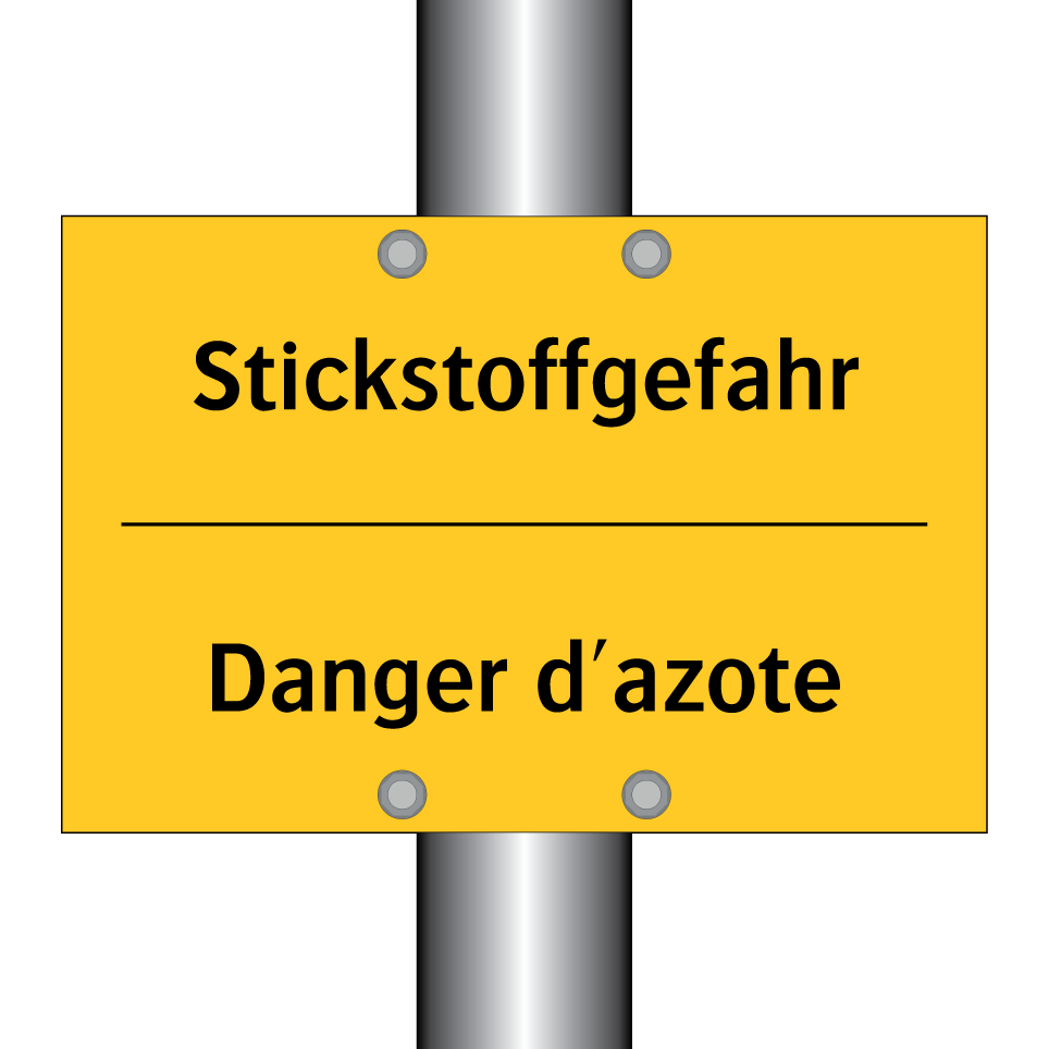 Stickstoffgefahr - Danger d'azote